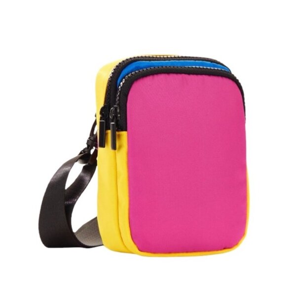 No Boundaries Color Block North South Crossbody Purse - Picture 1 of 5